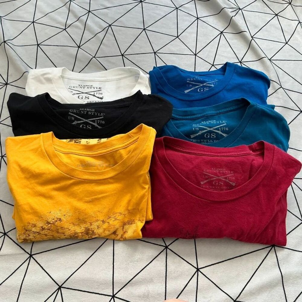 Bundle of 6 Grunt Style graphic tees, men's XL